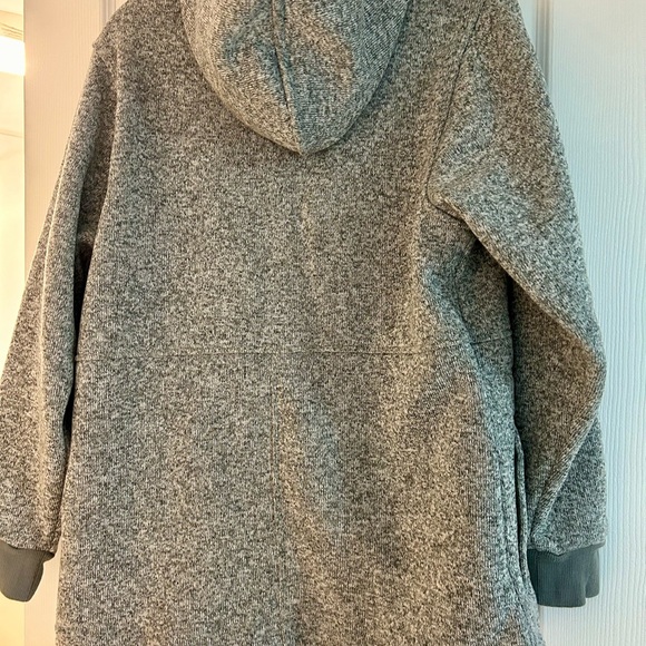 Patagonia Gray Hooded Long Sweater Jacket Sz Medium - Picture 2 of 6